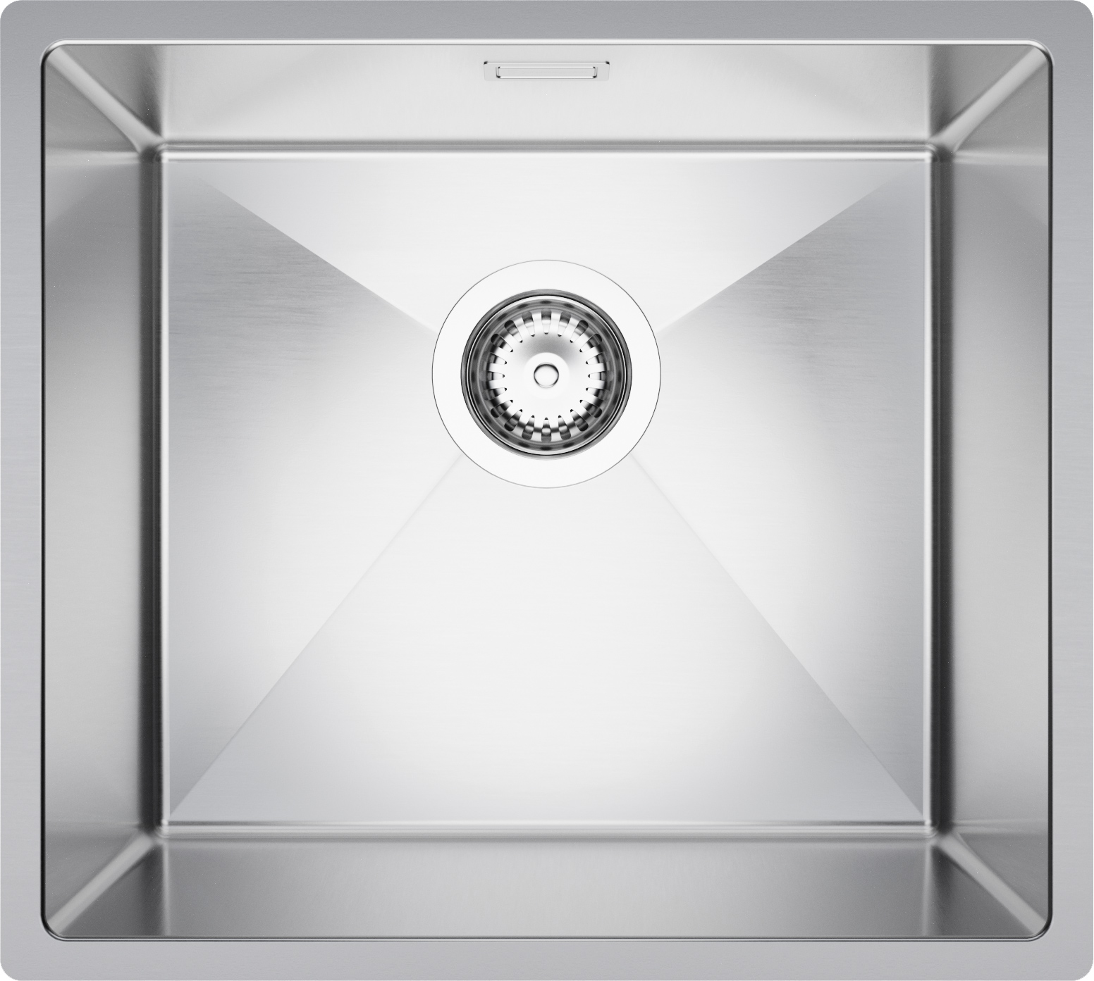 Evier Cuisine Sous Plan Inox, 44 x 49 cm, Evier en Acier 1 bac + Kit de Vidage, Lavabo Cuisine Paris 50 XL de Primagran