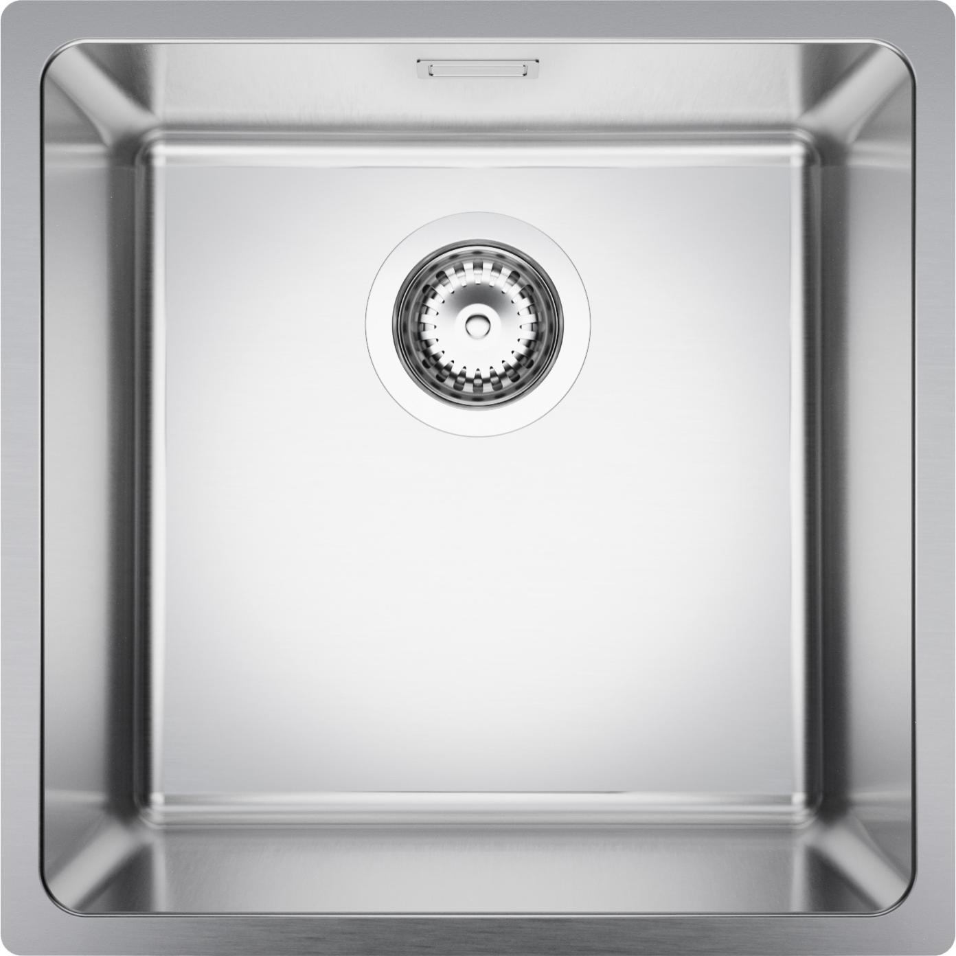 Evier Cuisine Sous Plan Inox, 44 x 44 cm, Evier en Acier 1 bac + Kit de Vidage, Lavabo Cuisine New York 45 XL de Primagran