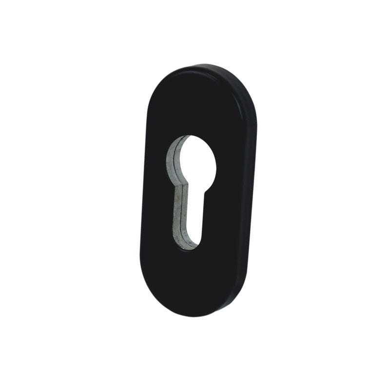 Rosace cylindre ovale de sécurité 9mm - Finition : Inox - 1