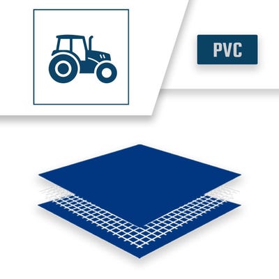 Bâche Agricole 8x12 m Bleue - Qualité 10 ans TECPLAST 680AG - Bâche de protection étanche pour Matériel agricole - Made in France