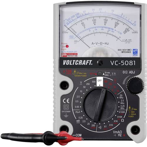 VOLTCRAFT VC-5081 Multimètre analogique CAT III 500 V 0