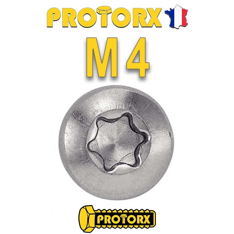 Vis à Métaux BOMBÉE SIX LOBES : (M4 x 10mm) x 40pcs | Acier Inox A2 | Usage Exterieur-Intérieur | Norme ISO 14583 4