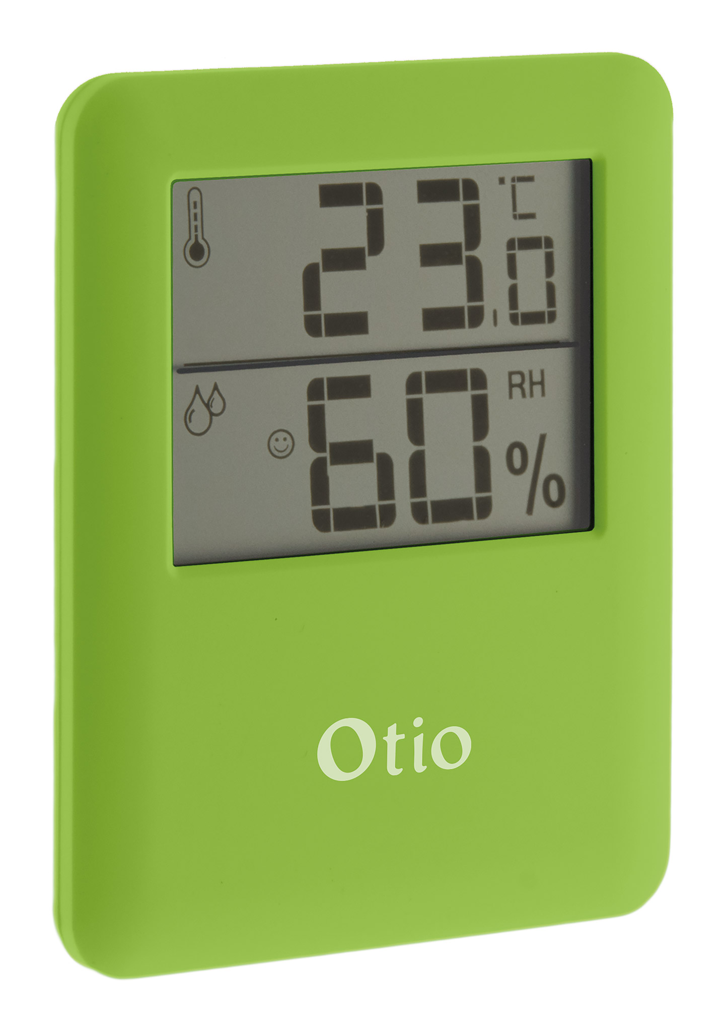 Thermomètre hygromètre digital intérieur vert - Otio