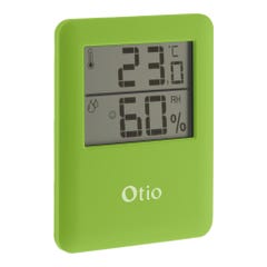 Thermomètre hygromètre digital intérieur vert - Otio 0