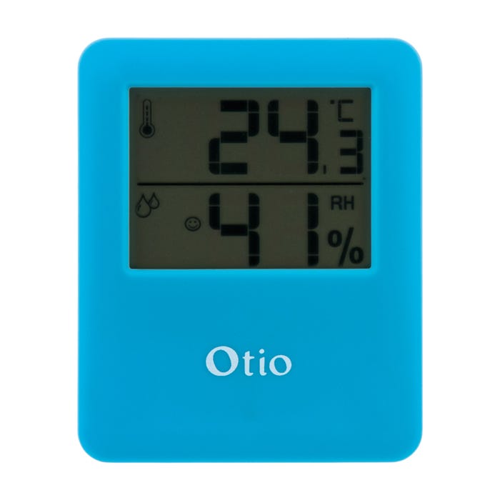 Thermomètre hygromètre digital intérieur bleu - Otio 2