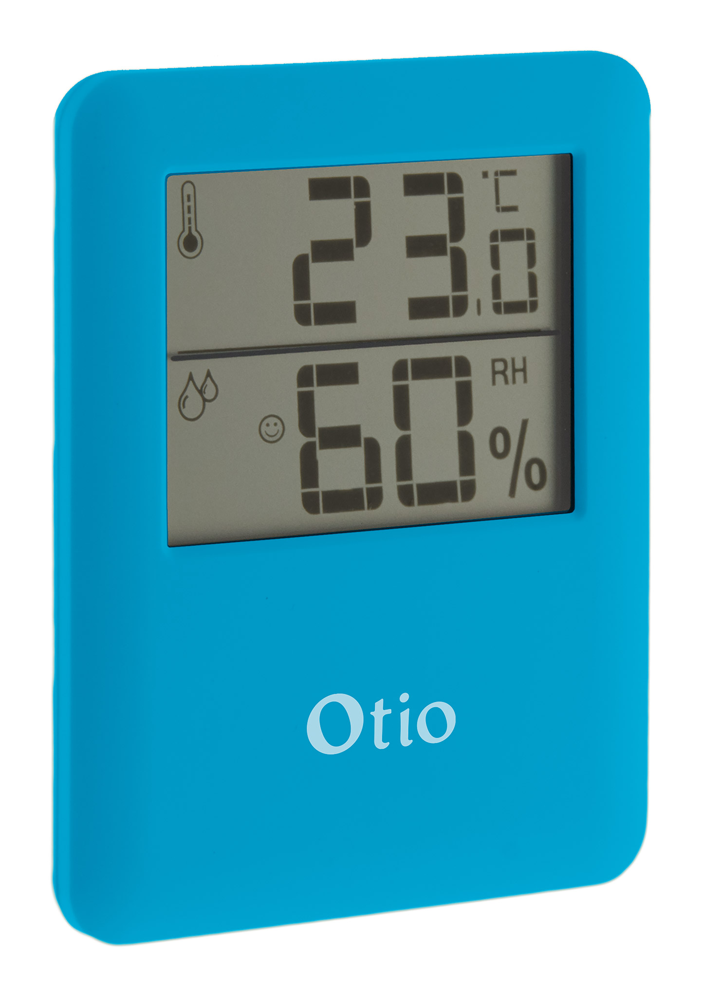 Thermomètre hygromètre digital intérieur bleu - Otio