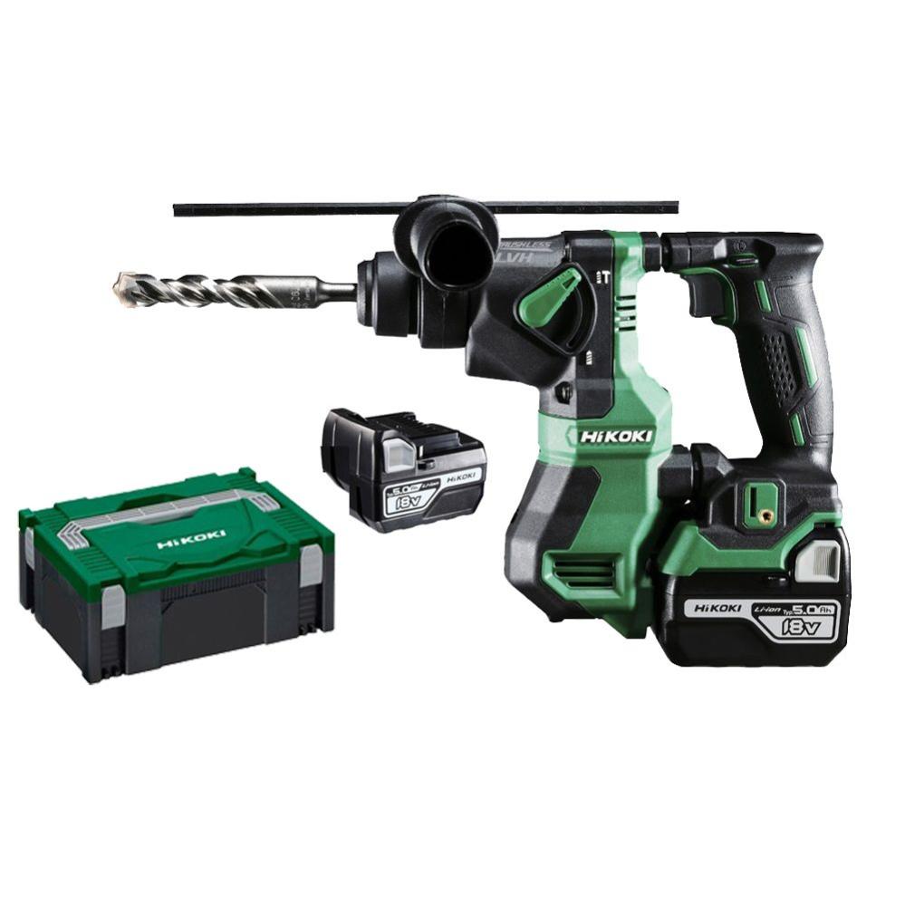 Perforateur SDS-Plus sans-fil 18 V + 2 batteries 5Ah + chargeur + coffret HitCase - HIKOKI - DH18DPAWPZ