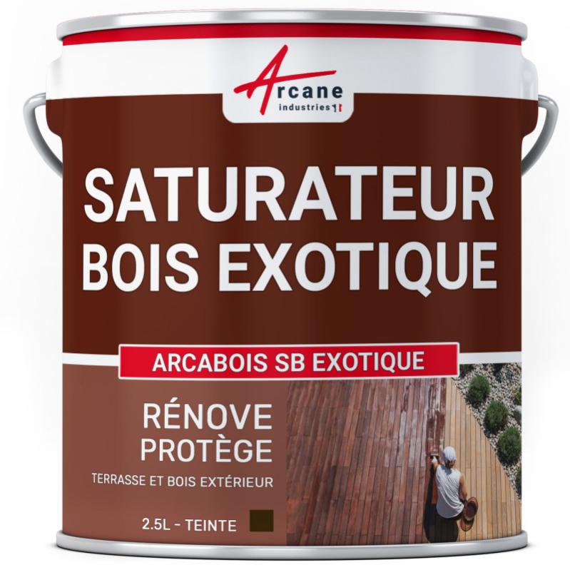 Saturateur Bois Exotique Pour Teck, Ipé, Cumaru ... : Arcabois Exotique - Chêne Foncé - Teinte Marron - 2.5l (jusqu A 12.5m²)