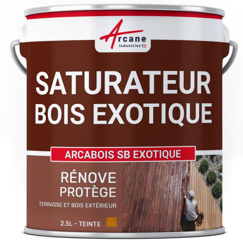 Saturateur Bois Exotique Pour Teck, Ipé, Cumaru ... : Arcabois Exotique - Pin D'oregon (teinte Orangé) - 2.5l (jusqu A 12.5m²)