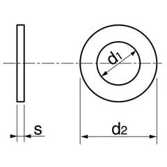 Rondelle plate découpée inox A2 DIN 125 A 2,5X6X0,5 boîte de 500 - ACTON - 625082,5 2