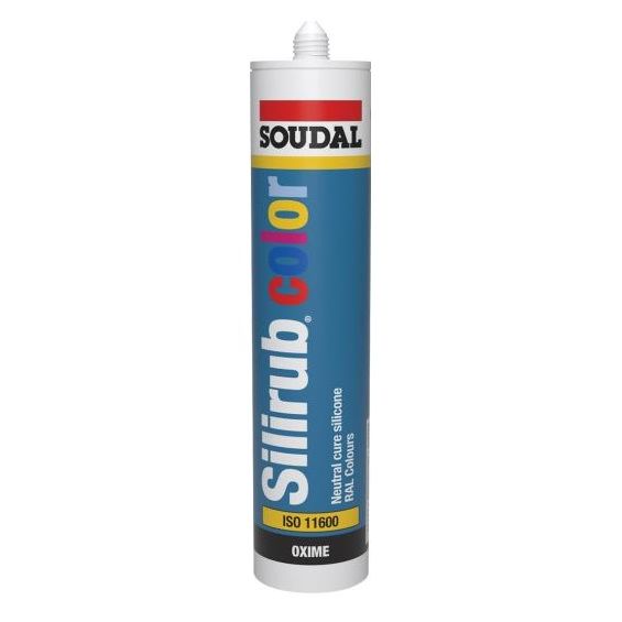 Mastic silicone neutre en couleurs RAL Silirub Color gris anthracite 310ml RAL7016 - SOUDAL - 105831
