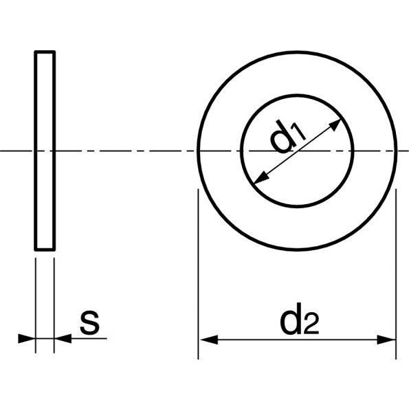 Rondelle plate A2 DIN 433 2X4.5X0,3 boîte de 500 - ACTON - 625102 2