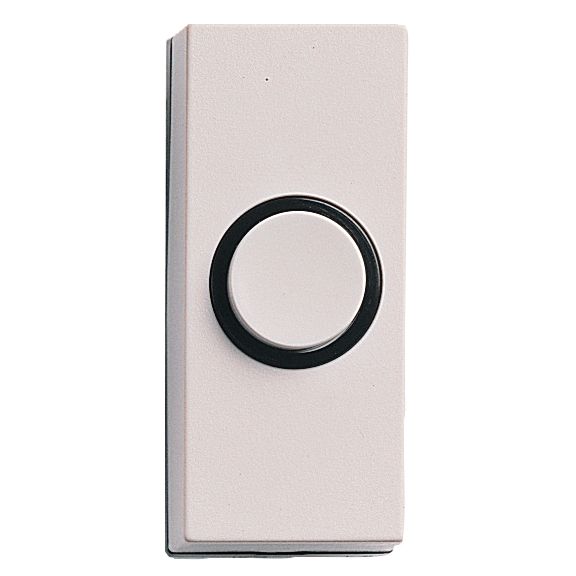 Bouton-poussoir CLASSIC rectangulaire Sesame blanc - HONEYWELL - D814