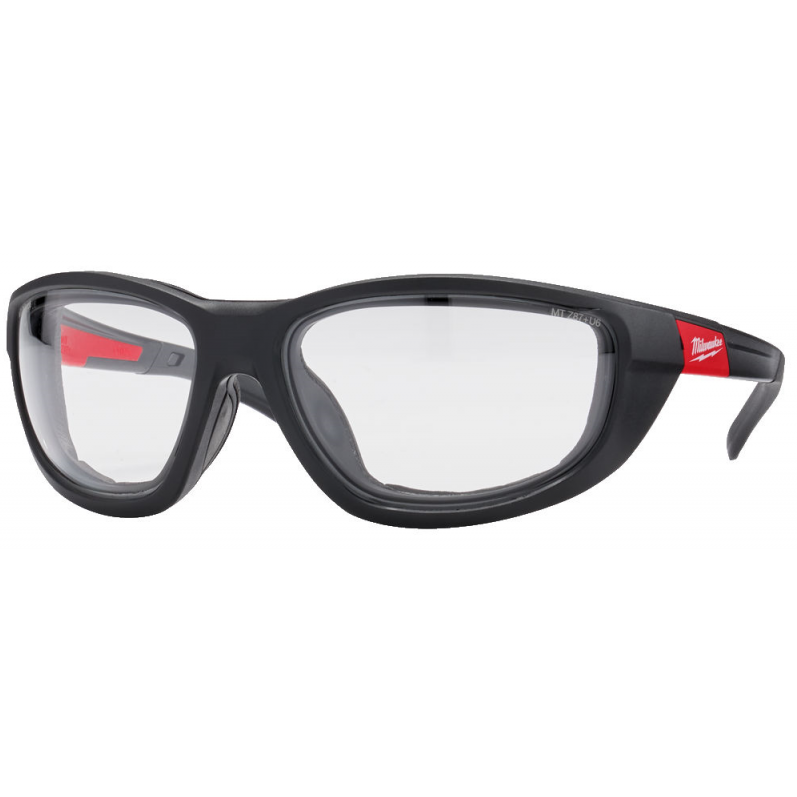 Lunettes de sécurité claires PERFORMANCE avec joint amovible - MILWAUKEE - 4932471885