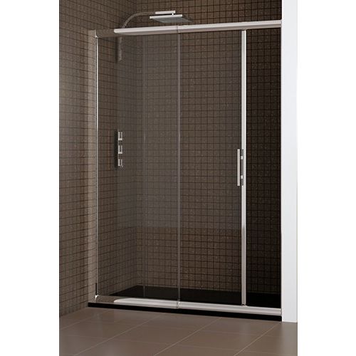 Porte de douche coulissante CLASSIC MACAO 115/125 avec 1 volet fixe blanc - KINEDO - PA643BTNE