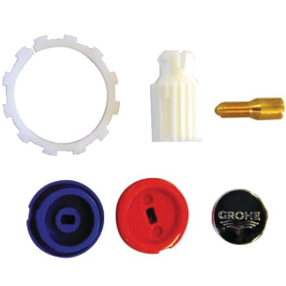 Kit de fixations chromé pour croisillon treflor - GROHE - 45123-000