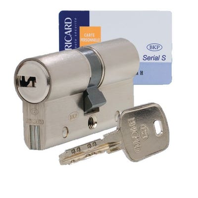 Cylindre Serial S 30x30 mm fourni avec 4 clés - BRICARD - 4530070 0