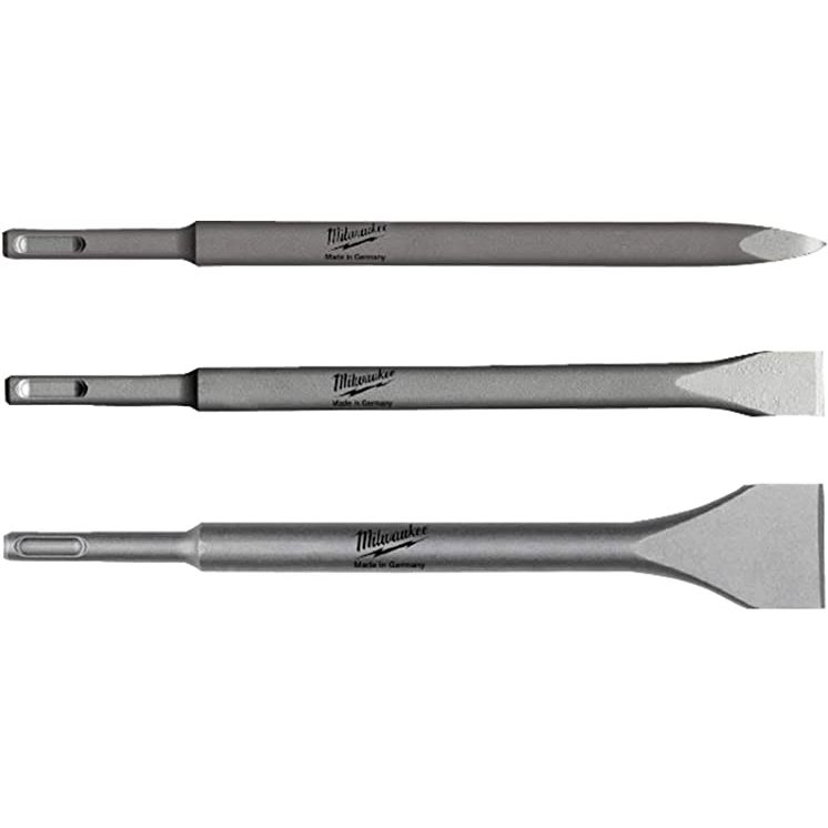 Kit starter SDS+ 3 burins (plate - pointue - large) L.250mm - MILWAUKEE - 4932430001