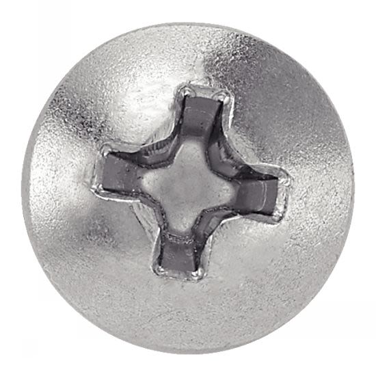 Vis à métaux tête cylindrique bombée philips inox A2 DIN 7985 3X6 boîte de 200 - ACTON - 622173X6 1