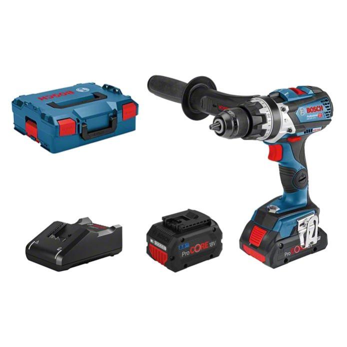 Perceuse-visseuse à percussion 18V GSB 18V-110 C + 2 batteries 8Ah + chargeur - BOSCH - 06019G030E