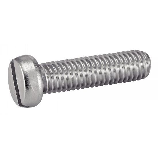 Vis à métaux tête cylindrique fendue inox A2 DIN 84 5X60 boîte de 200 - ACTON - 622105X60