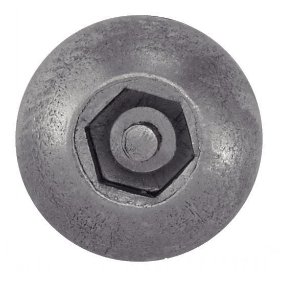 Vis à métaux tête bombée hexagonale creuse teton inviolable A2 ISO 7380 10X30 boîte de 50 - ACTON - 6280210X30 2