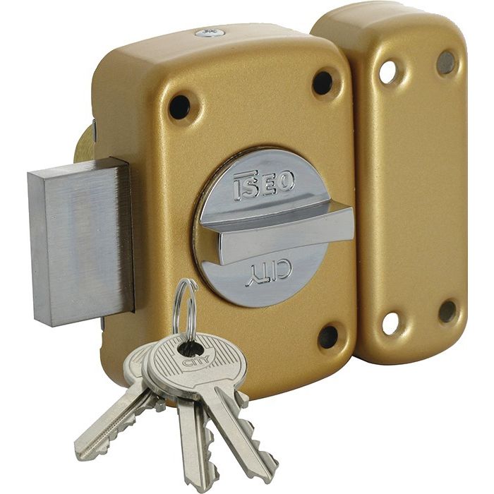 Verrou CITY 150 à bouton cylindre de 45 mm - ISEO - 11250451.5