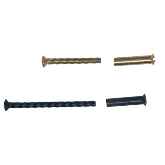 Vis à métaux tête fraisé bombée M4X40 + douille TFB M4X22 nickelé - HOPPE - 635054 + 534722