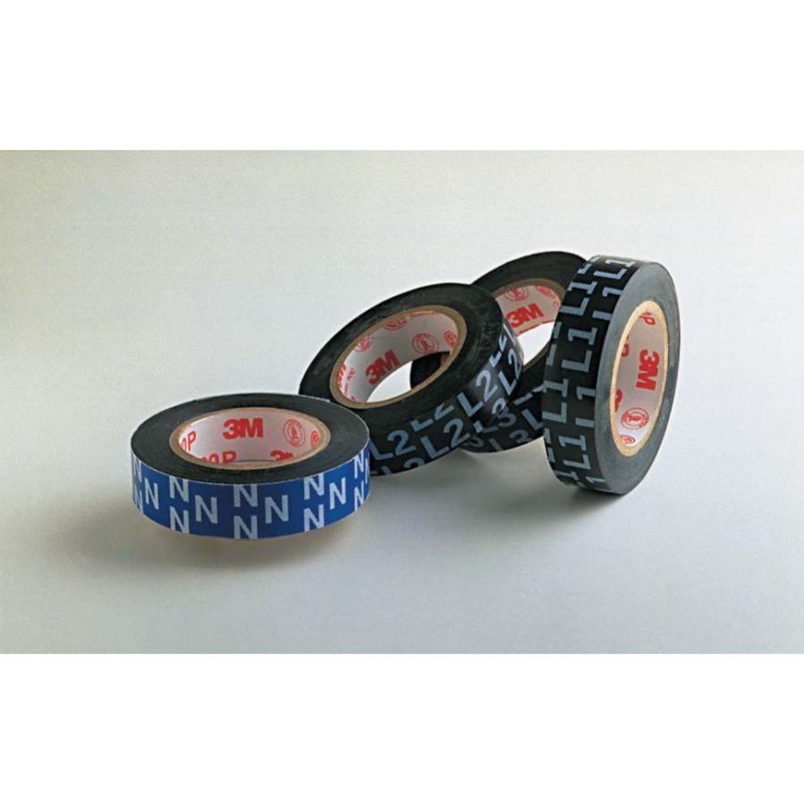 Ruban Ignifuge Temflex 1700 - Marquage L3 - Noir - 10 M X 15 Mm - 3m