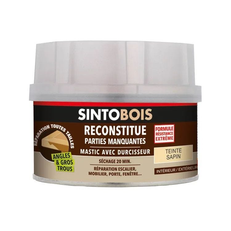 Mastic sans styrène SINTOBOIS merisier 550g + 30g - SINTO - 33761 1