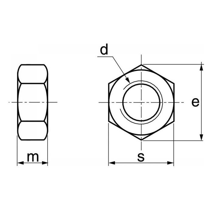 Écrou hexagonal A2 ISO 4032 M8 boîte de 200 - ACTON - 626118 2