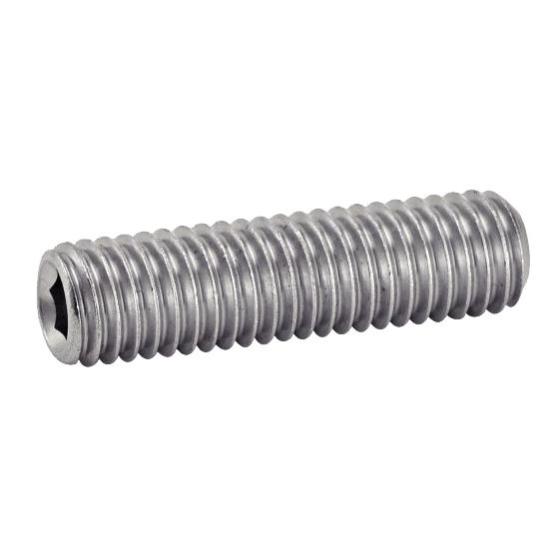 Vis à métaux sans-tête hexagonale creuse bout plat inox A2 DIN 913 6X30 boîte de 100 - ACTON - 622046X30