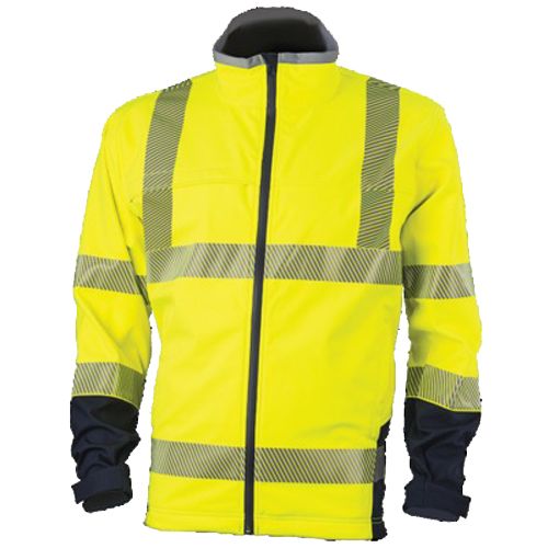 Veste Softshell STATION ACCESS HI-VIZ jaune fluo/bleu marine TXL - COVERGUARD - 7STAYXL