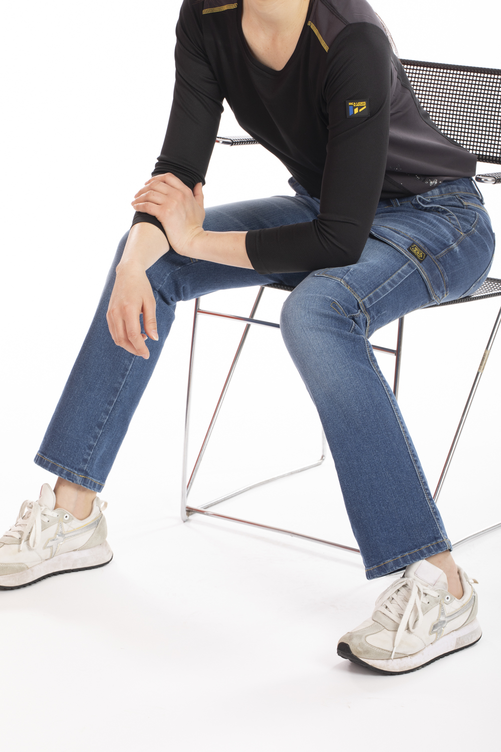 Jeans de travail multi poches stretch brossé BETTY BLEU 38