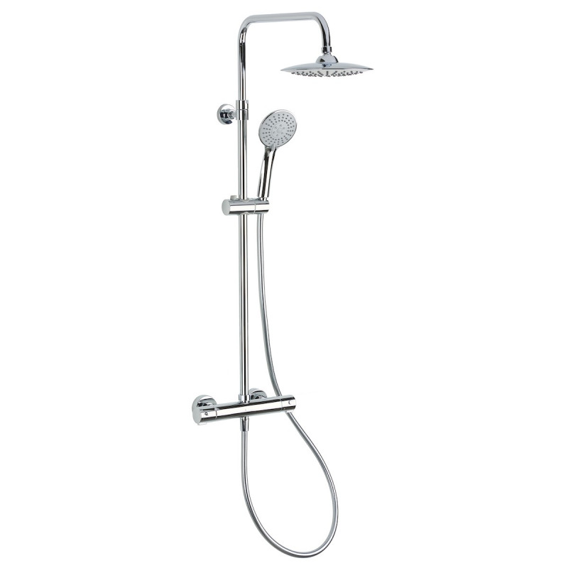 Optima Colonne de douche avec mitigeur thermostatique + Douchette 3 jets, chrome (OPTIMASSTK)