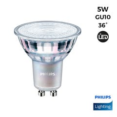 ampoule à led - philips master led spot value d - 4.9w - culot gu10 - 3000k - 36d - philips 707876 5