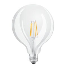 ampoule à led - osram parathom filament - e27 - 6.5w - 2700k - 806 lm - globe60 - claire - osram 591431