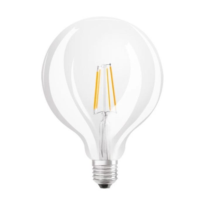 ampoule à led - osram parathom filament - e27 - 6.5w - 2700k - 806 lm - globe60 - claire - osram 591431 1