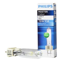 lampe à décharge philips - mastercolour cdm-t elite - g12 - 70w - 3000k - t19 1