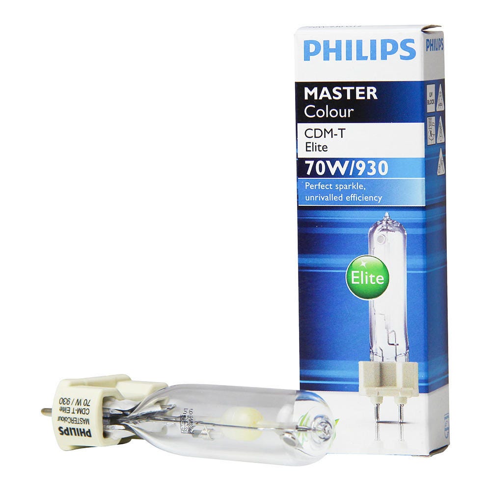 lampe à décharge philips - mastercolour cdm-t elite - g12 - 70w - 3000k - t19 0