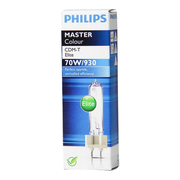 lampe à décharge philips - mastercolour cdm-t elite - g12 - 70w - 3000k - t19 3