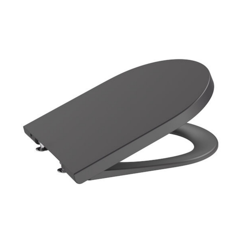 Roca Inspira Abattant compact en Supralit frein de chute "Silencio", double laqué, déclipsable, Onyx (A80152C64B)