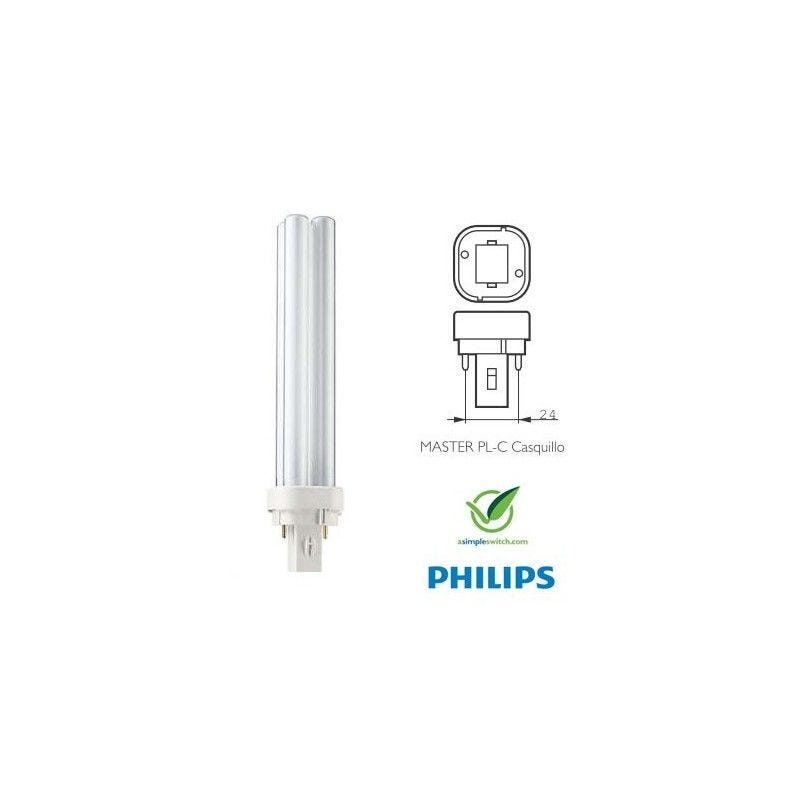 Lampe fluo-compacte 18W GE 830 2 broches G24D-2 - PHILIPS - 620910 7