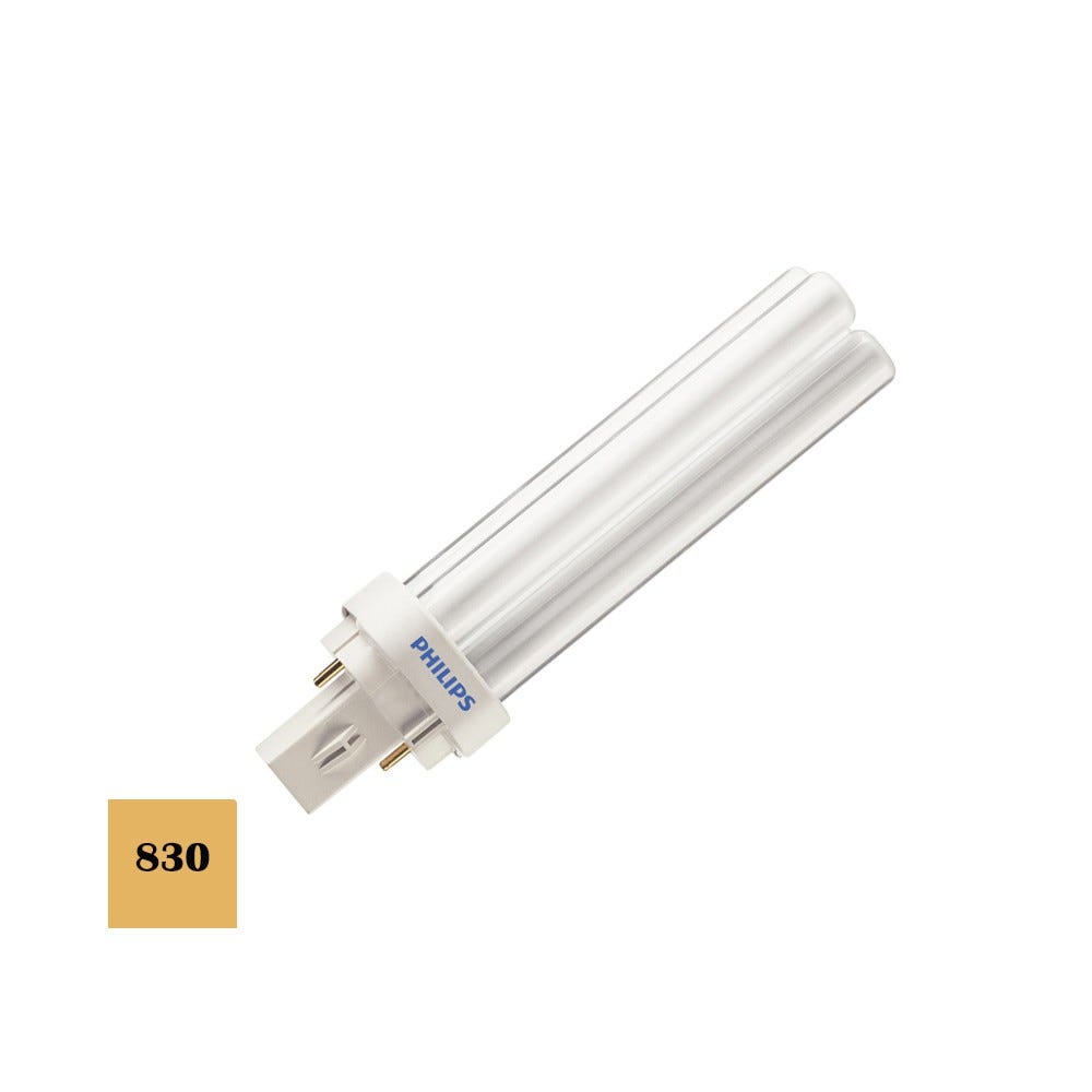 Ampoule PHILIPS basse consommation - 1800 Lumens - 3000 K - G24d-3 - 26W 3