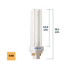 Ampoule PHILIPS basse consommation - 1800 Lumens - 3000 K - G24q-3 - 26W 8