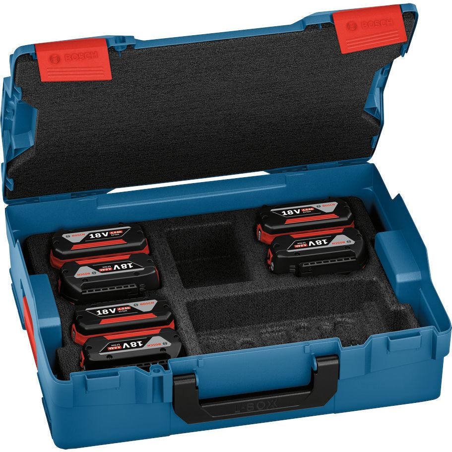 Pack 6 batteries 18V GBA 4Ah + coffret L-BOXX - BOSCH - 1600A02A2S 2