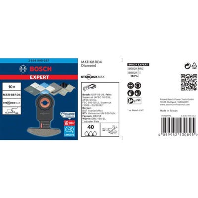 Bosch Expert d'angle de lame 68 MATI feuille RD4 pour outils multi-fonctions, 68 x 30 mm, 10 pcs.