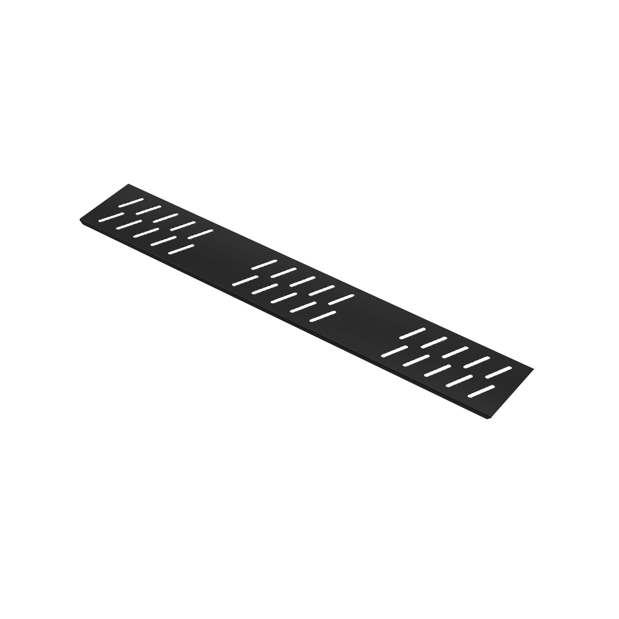 Grille linéaire en Aluminium finition Noir Mat pour receveur - 69.5x11x0.2cm - GRID LINE BLACK MAT 2