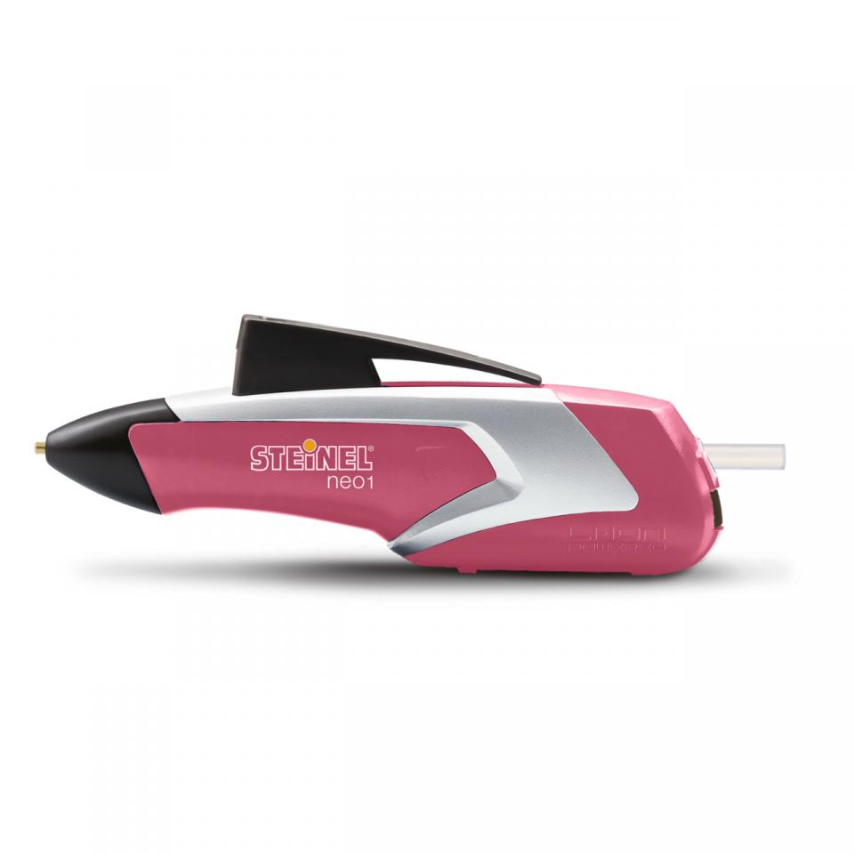 Pistolet à colle sans fil Steinel neo1 rapture rose, chargeur et 3 bâtons de colle 7 mm inclus