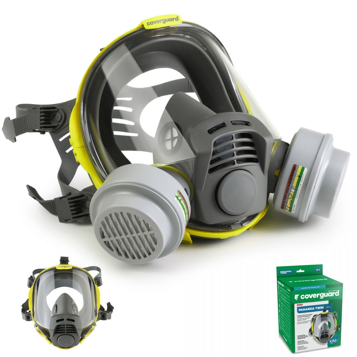 Masque respiratoire PANAREA TWIN en silicone Bi-Cartouches bayonnette Classe 3 - COVERGUARD 0